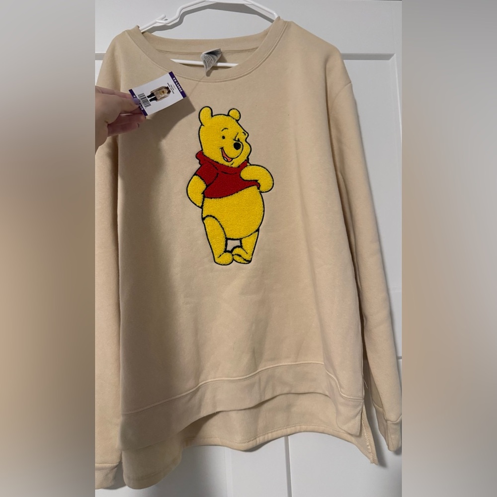 Disney Winnie the Pooh Ivory Pullover Sweatshirt